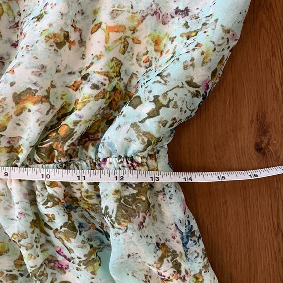 BCBGeneration  Blue Watercolor Floral Maxi Dress - Picture 9 of 10